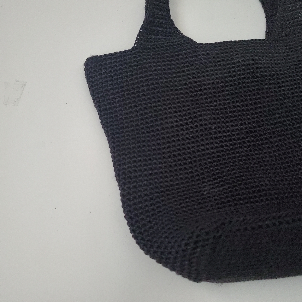 The Sak Black Crochet Mini Tote Bag - Picture 6 of 14